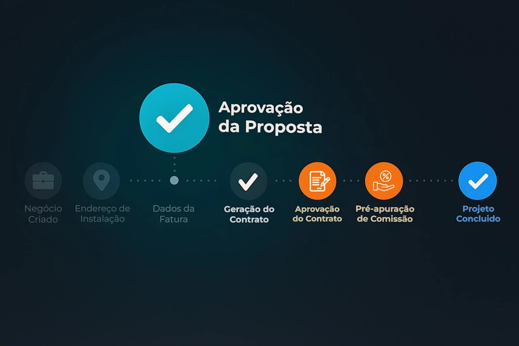 Linha de Pendências no Card